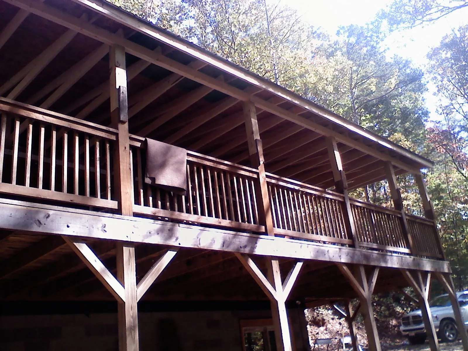 Timber framing under a new elevated porch and deck — Roof Leak Repair in Murchison by Roofing Brothers